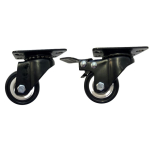 Leader 2in PP Rack Wheels 2x With Brakes & 2x Without Brakes