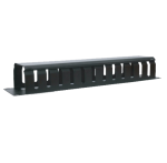 Leader 1U 19in Cable Management Rail 24 Slot Shallow
