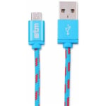STM Braided Sync/Charge Cable 1M with Lightning Connector Blue