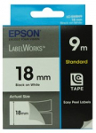 EPSON Tape Standard 18mm Black White 9 Metres C53S626100