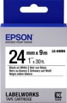 EPSON Tape Standard 24mm Blk On White 9 Metres C53S656101