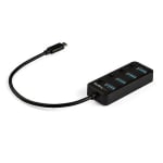 Startech 4 Port USB C Hub 5Gbps - 4x USB-A 3.0 - On/Off Port Switches