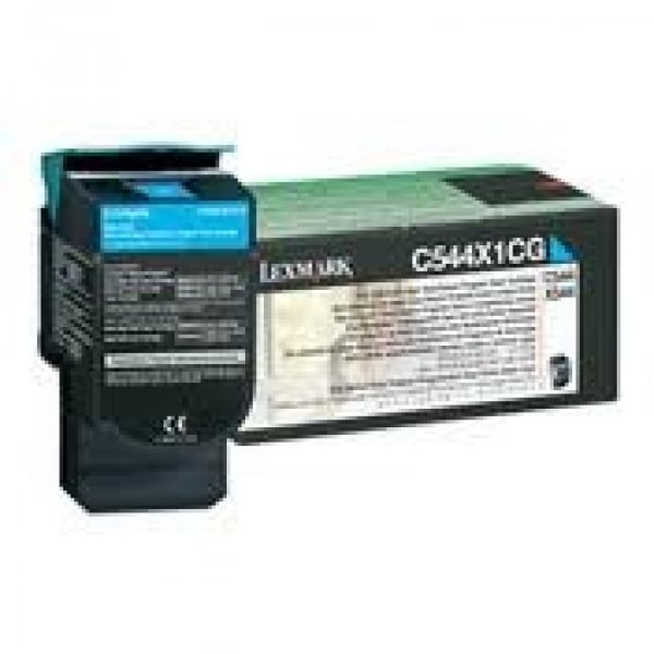 LEXMARK Cyan Toner Yield 4000 Pages For C544 C544X1CG