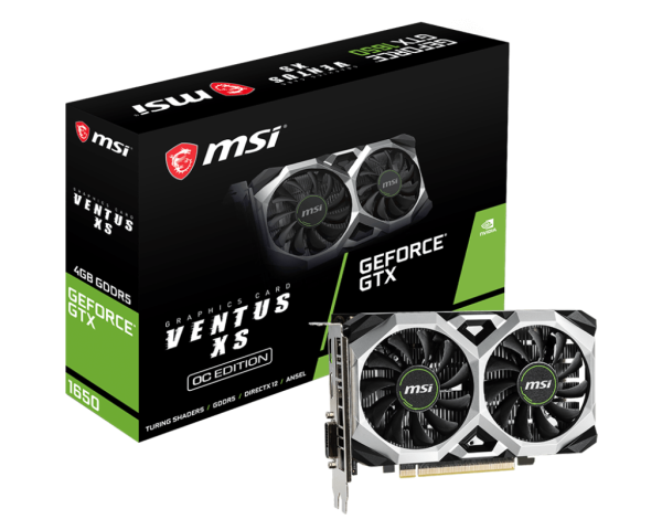 MSI GeForce GTX 1650 Ventus XS 4G OC Graphics Card