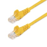StarTech Cat5e Ethernet Patch Cable 5m Yellow with Snagless RJ45 Connectors