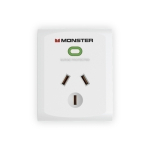 Monster Single Socket Surge Protector White