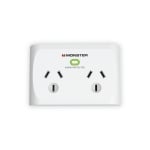 Monster Dual Socket Surge Protector White