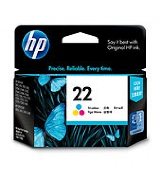 HP  22 Tri-colour Ink 165 Page Yield For D23xx C9352AA