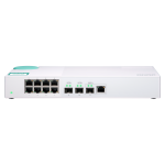Qnap QSW-308-1C 10 Port 10GbE SFP+ Gigabit Unmanaged Switch with SFP+ Combo Port