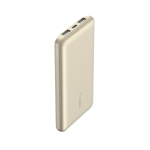 Belkin BoostCharge 3-Port 10K Power Bank (Gold) + USB-A to USB-C Cable