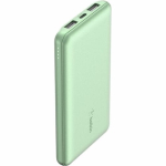 Belkin BoostCharge 3-Port 10K Power Bank (Green) + USB-A to USB-C Cable