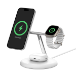 Belkin 3-in-1 Magnetic Wireless Charging Stand with Qi2 15W White