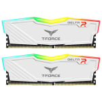 Team T-Force Delta RGB Series 32GB (2x16GB) DDR4 3600MHz CL18 Desktop Memory White