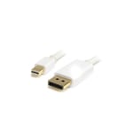 Astrotek 2.0m Mini Display Port to Display Port Gold Plated Cable White