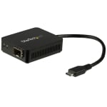 StarTech USB C to Fiber Optic Converter - Open SFP Network Adapter