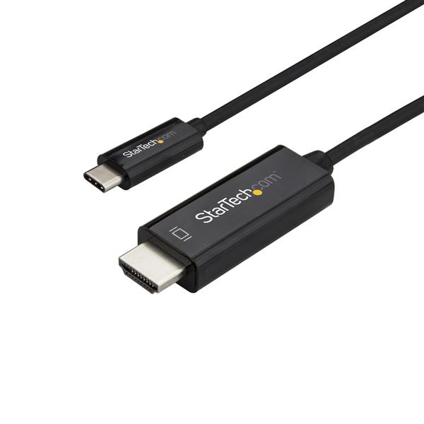 Startech Usb C To Hdmi Cable - 1m - Black - 4k At 60hz - Thunderbolt  ( Cdp2hd1mbnl )