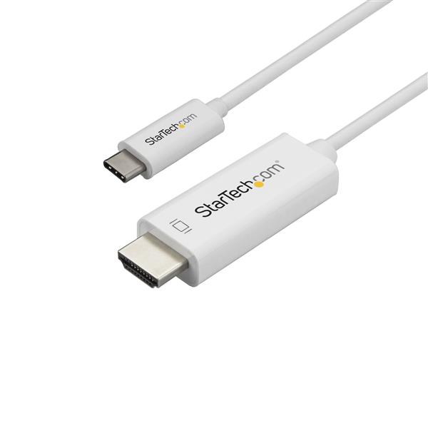 Startech Usb C To Hdmi Cable - 1m - White - 4k At 60hz - Computer Mon ( Cdp2hd1mwnl )
