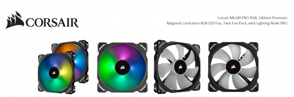 CORSAIR  Ml140 Pro Rgb 2 Fan Pack With Lighting CO-9050078-WW