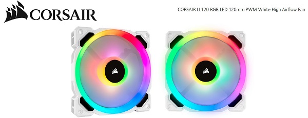 Corsair White Ll120 Rgb 120mm Fan Sing ( Co-9050091-ww )