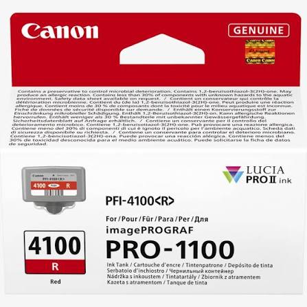 Canon PFI-4100 Red Pigment Ink Tank 80ml