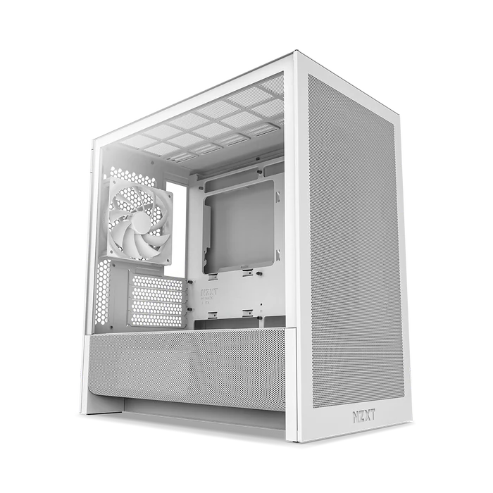 NZXT H3 Flow Tempered Glass Mid-Tower Micro-ATX Case White