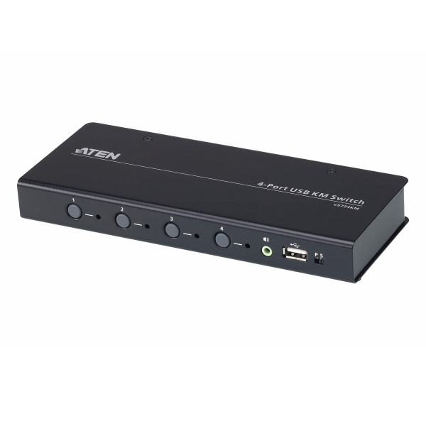 Aten  4-port Usb Boundless Km Switch (cables Included) ( Cs724km-at )