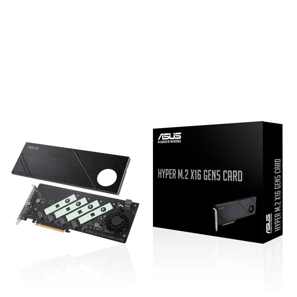 ASUS Hyper M.2 x16 Gen5 PCIe 5.0 RAID Add-on Expansion Card