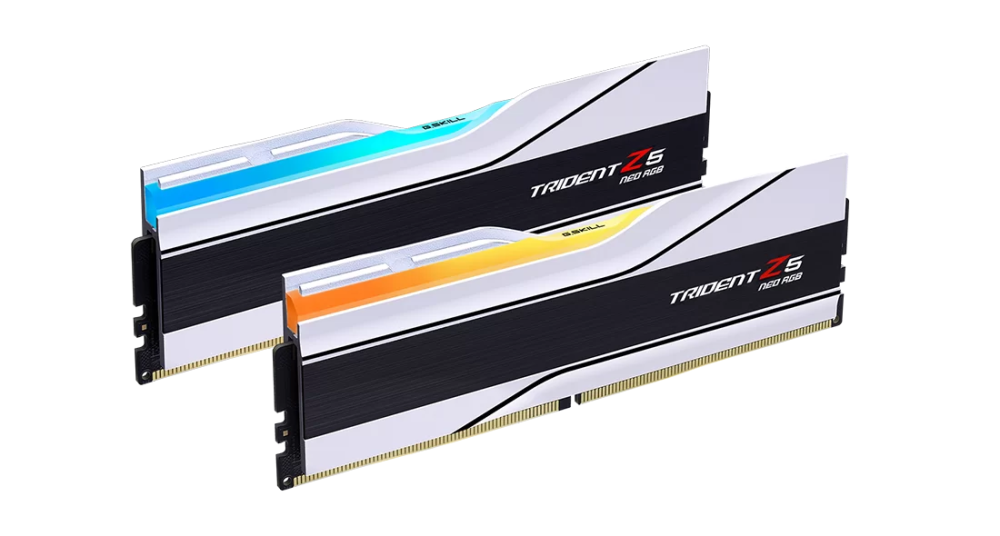 G.Skill Trident Z5 Neo RGB 64GB 2x32GB DDR5 6000MHz CL28 Desktop Memory Kit Matte White