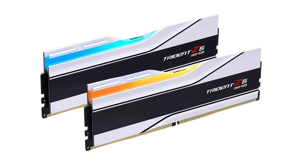 G.SKILL Trident Z5 Neo RGB 32GB 2x16GB DDR5-8000 CL38 Desktop Memory Kit Matte White