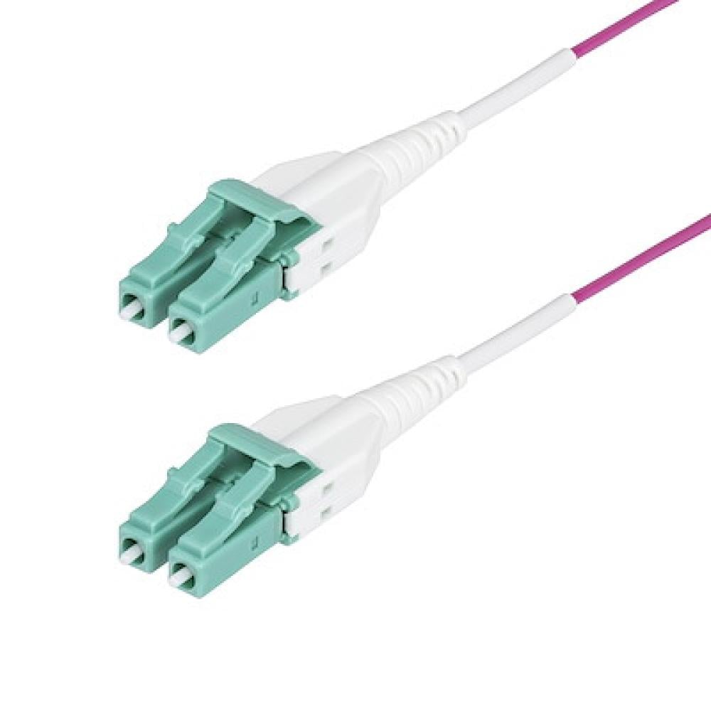 StarTech 7m LC-LC OM4 Multimode Duplex Fiber Optic Cable Erika Violet