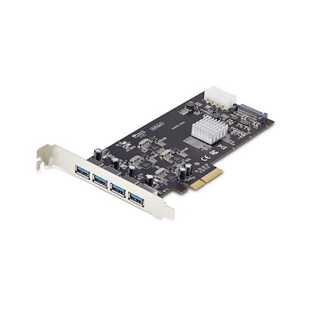 StarTech 4-Port USB-A PCIe 2.0 Card 5Gbps Independent Controllers