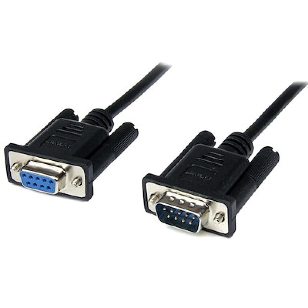 StarTech 2m DB9 RS232 Serial Null Modem Cable Male to Female Black