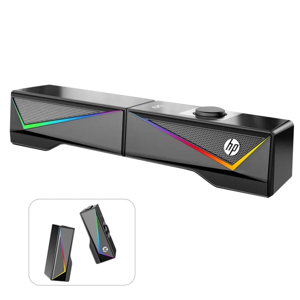 HP DHE-6005 Wired RGB Gaming Soundbar Dual Drivers Stereo Speakers