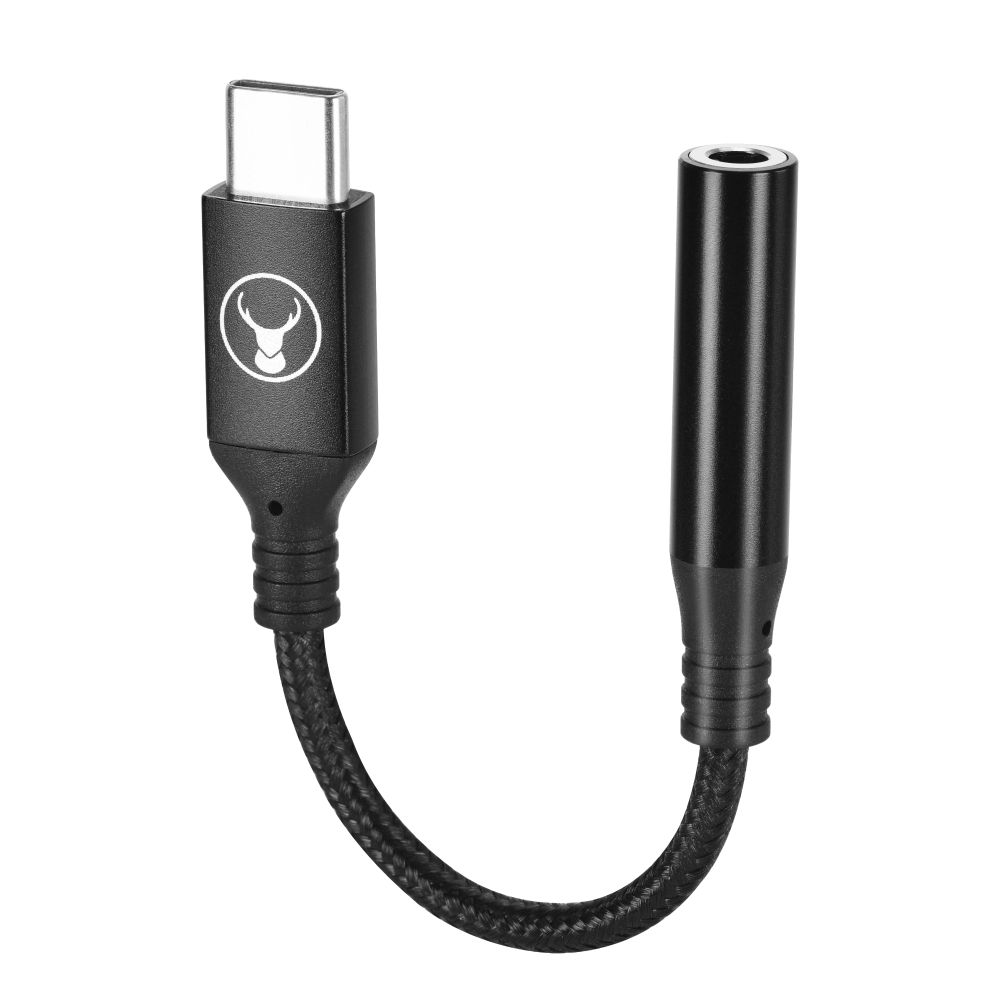Bonelk USB-C to 3.5mm Long-Life Audio Adapter Black