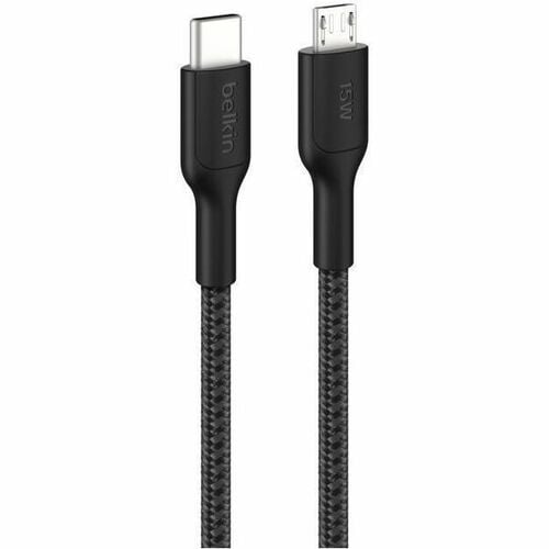 Belkin BoostCharge Pro 1m USB-C to Micro-USB Braided Cable Black
