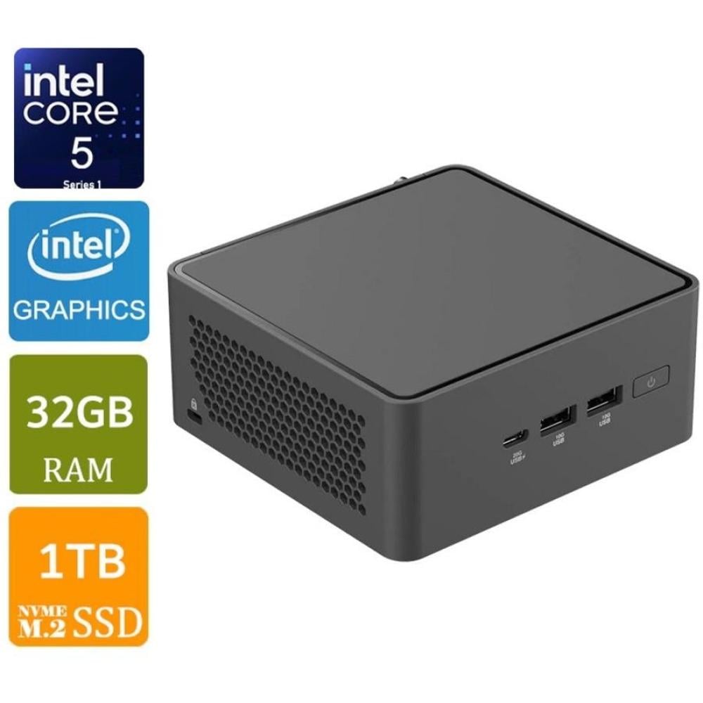 ASUS NUC 15 Pro Mini PC C5-120U DDR5 (0/2) M.2 (0/2) Wi-Fi 3-Year RTB