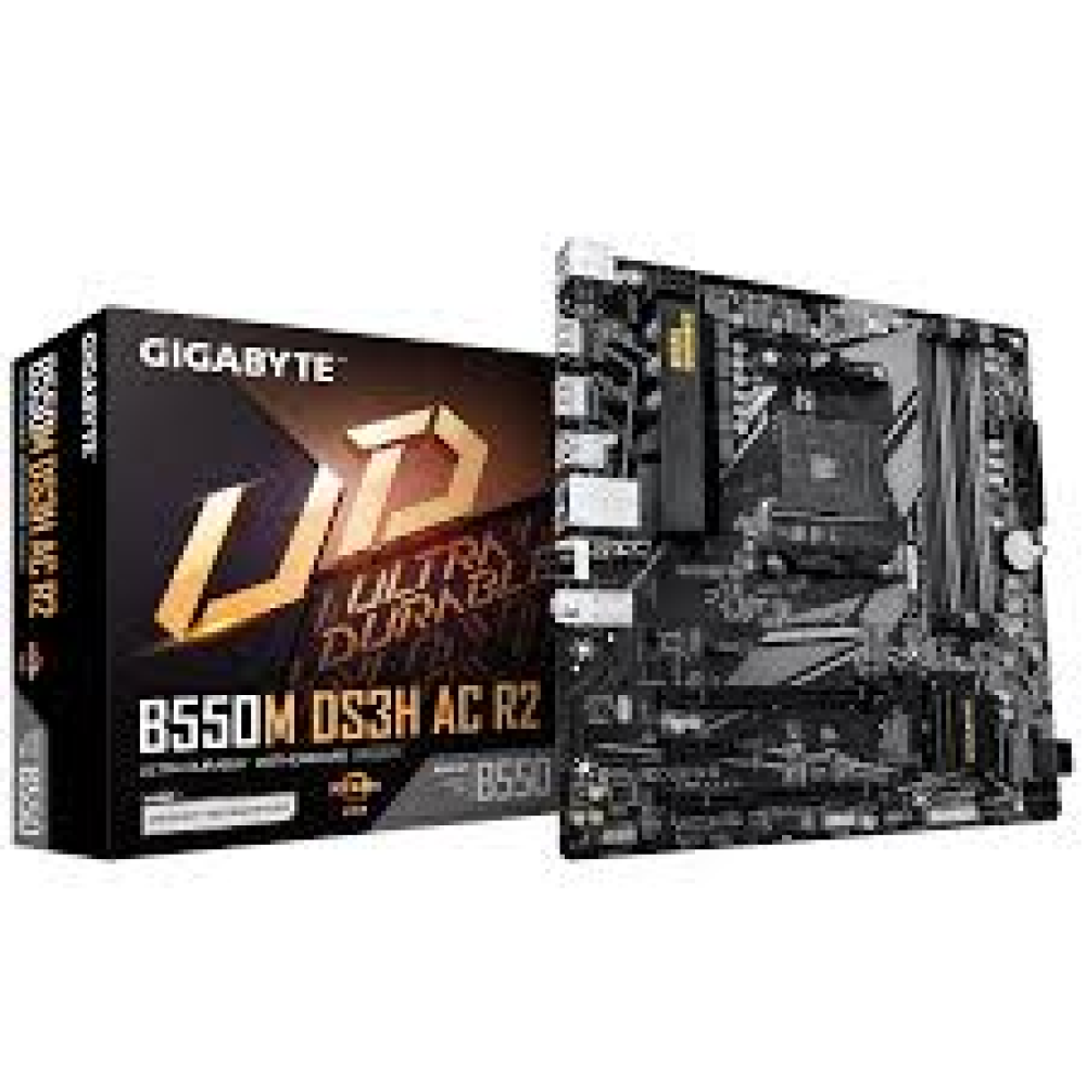 Gigabyte B550M DS3H AC R2 AM4 Micro ATX Motherboard DDR4 PCIe 4.0 AMD WiFi USB 3.2
