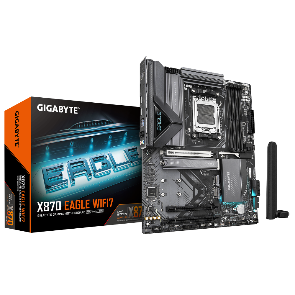 Gigabyte GA X870 Eagle WiFi7 AM5 ATX Motherboard DDR5 PCIe 5.0 AMD WiFi 7 USB 3.2
