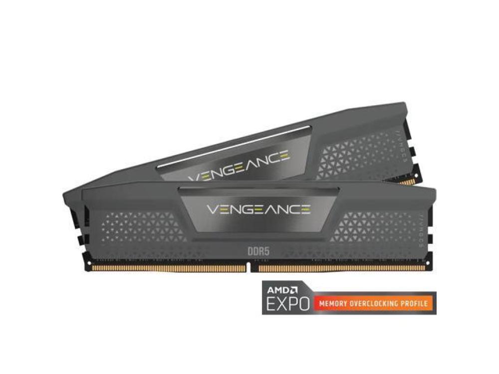 Corsair Vengeance 64GB (2x32GB) DDR5-6000 CL40 AMD EXPO Memory - Grey CMK64GX5M2D6000Z40