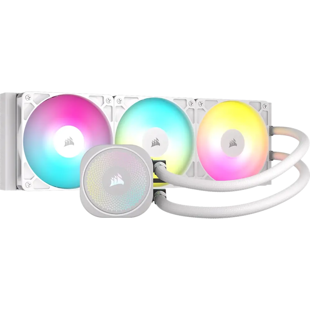 Corsair Nautilus 360 ARGB 360mm Radiator Liquid CPU Cooler - White CW-9060095-WW
