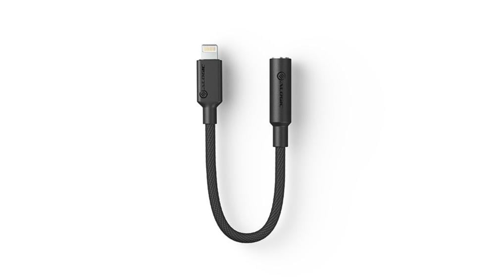 Alogic Elements PRO Lightning 3.5 Audio Adapter - Black ELP8P35A-BK