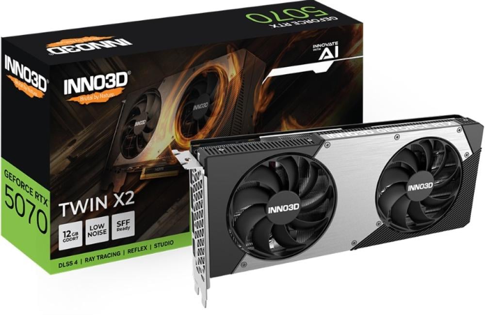 Inno3D GeForce RTX 5070 Twin X2 12GB GDDR7 2512Mhz Graphics Card