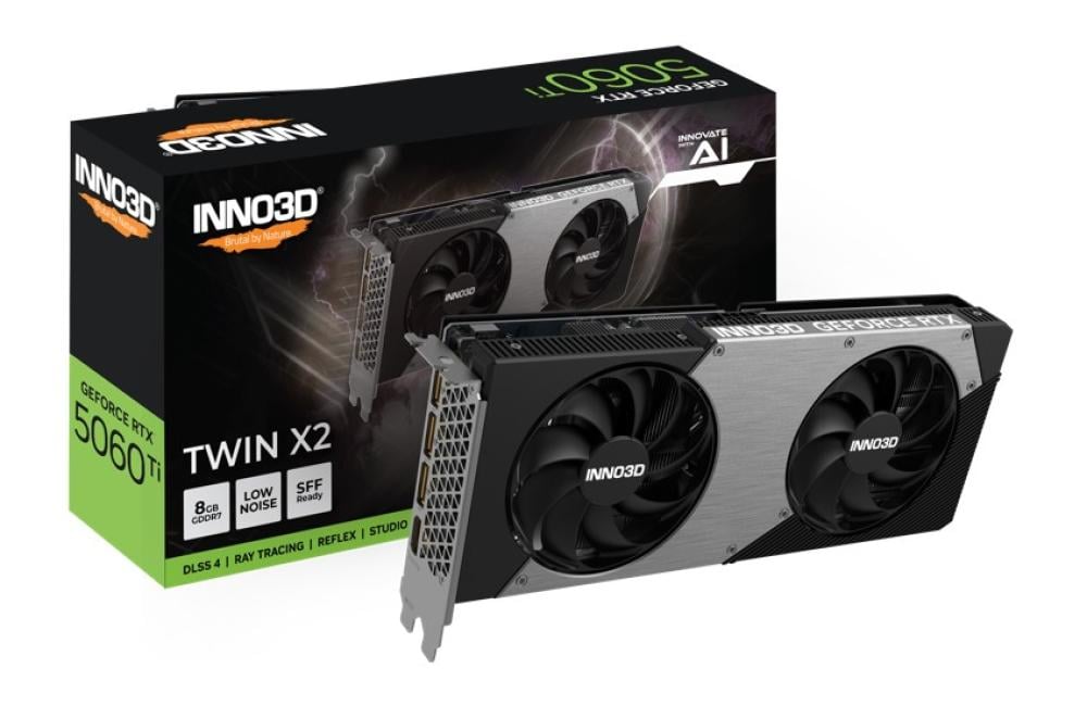 INNO3D GeForce RTX 5060 Ti TWIN X2 8GB GDDR7 2572Mhz Graphics Card