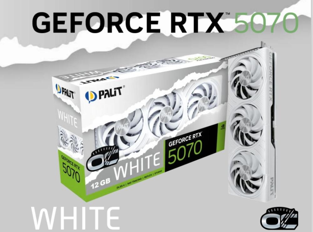 Palit GeForce RTX 5070 OC 12GB GDDR7 Graphic Card - White