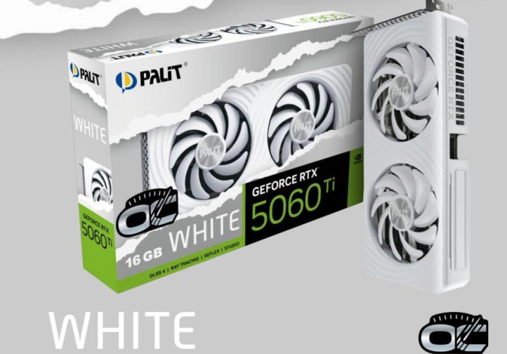 Palit GeForce RTX 5060 OC 16GB GDDR7 Graphic Card - White