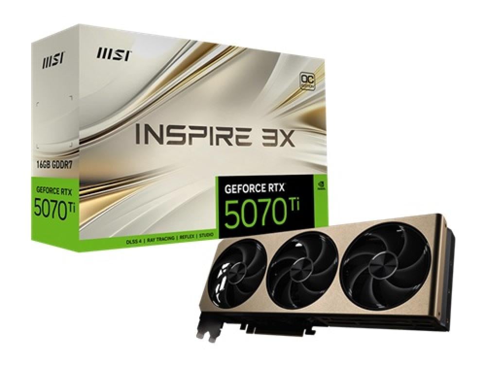 MSI GeForce RTX 5070 Ti INSPIRE 3X OC 16GB Graphics Card