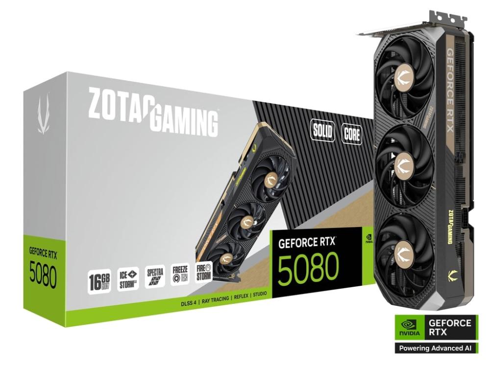 Zotac Gaming RTX 5080 Solid Core 16Gb GDDR7 Graphics Card