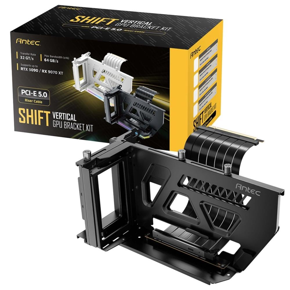 Antec Shift Vertical GPU Bracket with PCI-E 5.0 Riser Cable