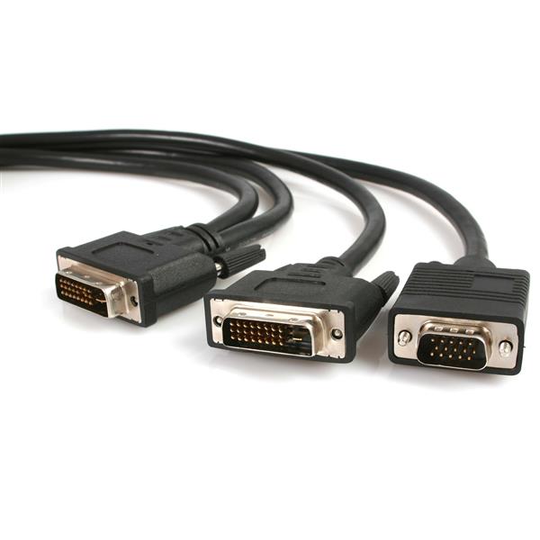 STARTECH 6 Ft Dvi-i Male To Dvi-d Male And Hd15 DVIVGAYMM6
